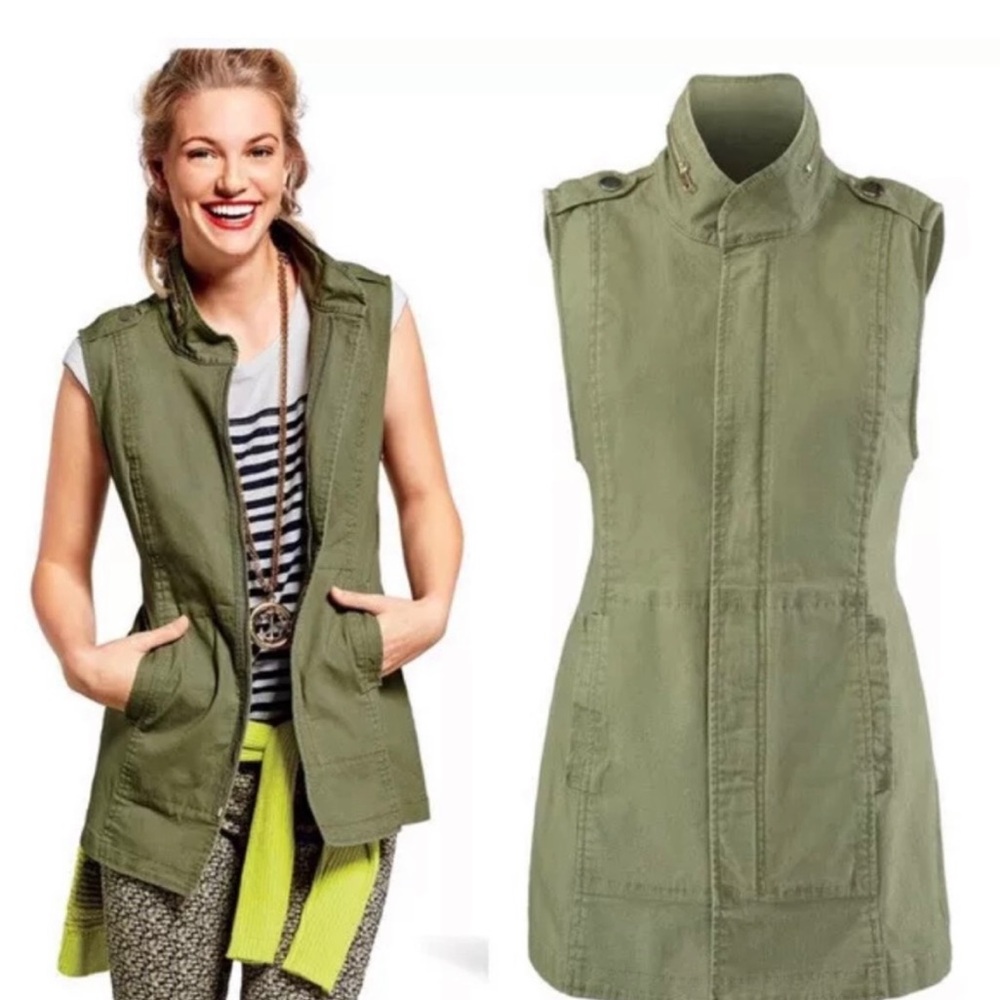 CAbi Olive Green Women's Vest Sz M